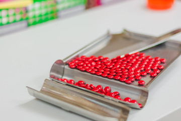Naklejka premium pills on table