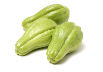 Chayote on a white background