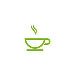 simple mug coffee logo template
