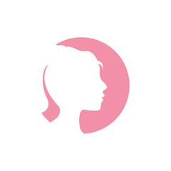 face women logo design template illustration