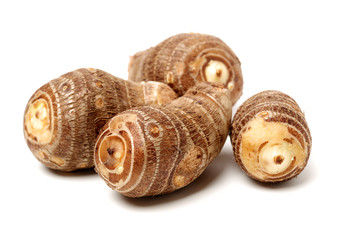 Taro on white background