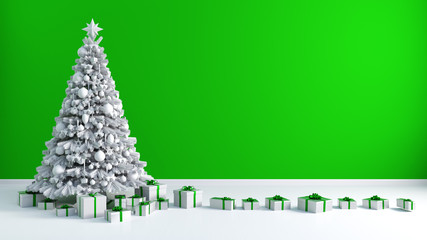 Christmas Tree Background with Copy Space
