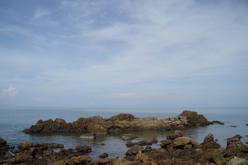 Fototapeta na wymiar Stone and sea in Thailand
