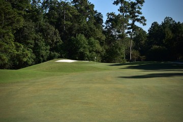 Golf course landscape on a beautiful sunny day.