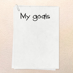 My goals with copy space