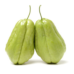 Chayote on a white background