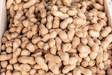 Roasted peanuts in shell, in a street market