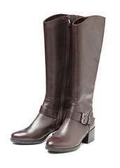 Female high boots isolated on white background