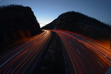 Tail lights red streak 