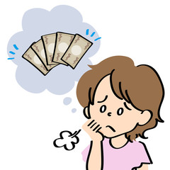 タイトル	お金に不安のある女性
