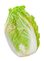 fresh chinese cabbage on a white background