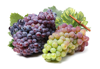 Grapes on a white background 