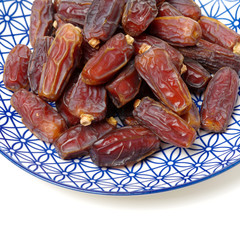 Dates on white background
