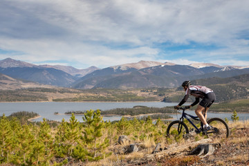 Mountain Biker with View