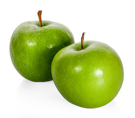 Perfect Fresh Green Apple Isolated on White Background