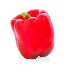 one sweet bell pepper isolated on white background