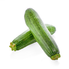 Fresh zucchini isolated on white