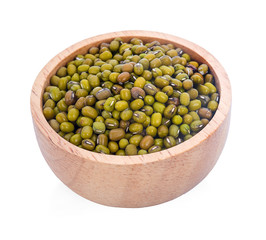 Mung beans isolated on white background