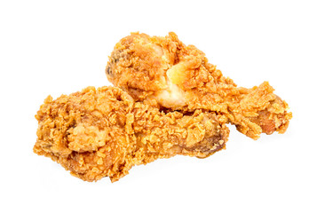 Fried chicken isolated white background