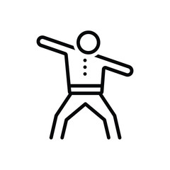 Black line icon for active 