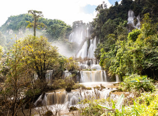 Thi Lo Su Waterfall in the Rainy Season, Tak, Thailand