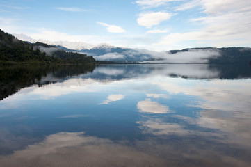 Beautiful scenery,Lake Mapourika,New Zealand