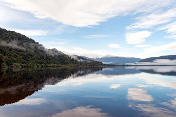 Fototapeta na wymiar Beautiful scenery,Lake Mapourika,New Zealand