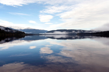 Beautiful scenery,Lake Mapourika,New Zealand