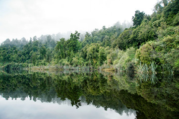 Fototapeta na wymiar Beautiful scenery,Lake Mapourika,New Zealand
