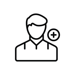 Black line icon for become 