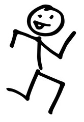 Man running on white background