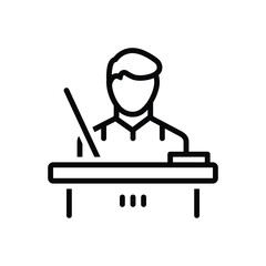 Black line icon for master 