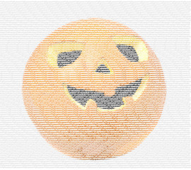 halloween pumpkin image made from letters