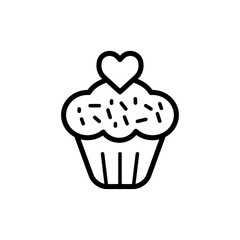 Cupcake icon trendy