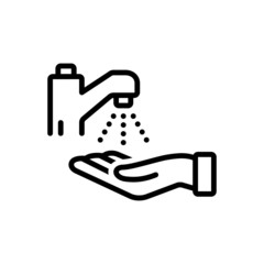 Black line icon for cause 