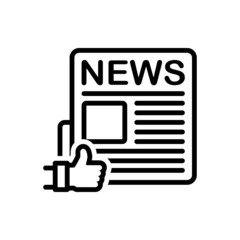 Black line icon for definitely