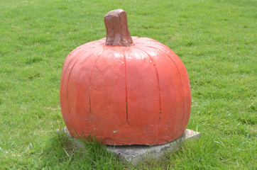 Cute and Scary Orange Halloween Pumpkin