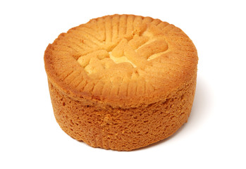 Mid-Autumn Festival moon cake on white background