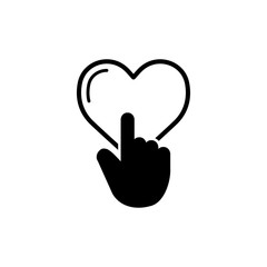 Hand and heart icon