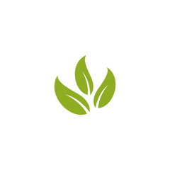 Green leaf ecology nature logo symbol element vector illustration