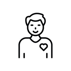 Black line icon for behavior