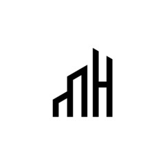 Letter MH logo icon design template elements