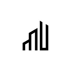 Letter MU logo icon design template elements