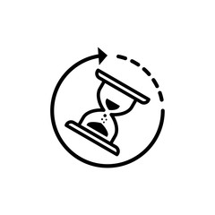 Hourglass icon trendy
