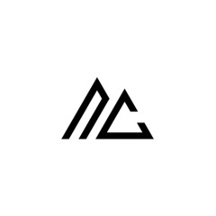 Letter NC logo icon design template elements