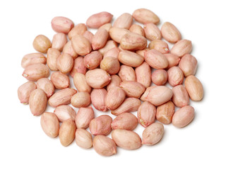 Peanut kernel isolated on white background