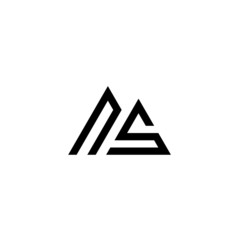 Letter NS logo icon design template elements