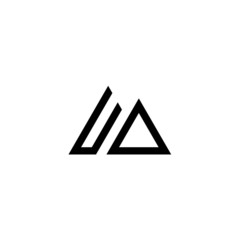 Letter UD logo icon design template elements