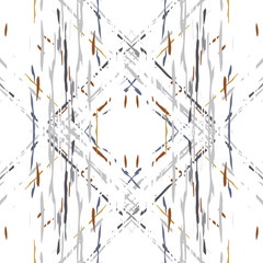 Spots, Ikat. Tie Dye, Batik. Seamless Pattern. 