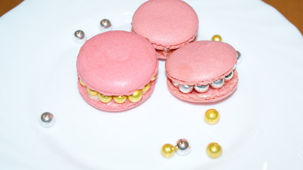 macaroons cakes on a plate